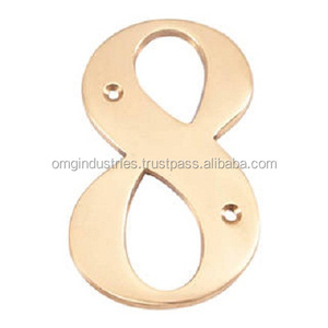 Comprar al por mayor números de latón antiguo del cero al nueve para puerta, placa de número de casa, número de puerta con acabado lacado de 75 mm - Product Image 4
