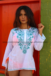 อินเดียมือปักผ้าฝ้ายด้านบน Kurti - Product Image 4
