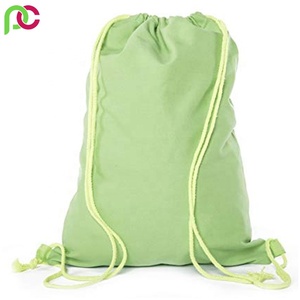 Bolsa con cordón de malla reutilizable de algodón orgánico, para uso escolar, alta calidad, 100%, venta al por mayor, precio asequible - Product Image 4