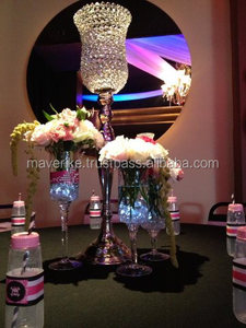 Bougeoir boule de gobelet perlé pour centres de Table de mariage métal grand cristal fiançailles et anniversaire décor - Product Image 3