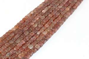 9 "Long brin naturel fraise Quartz pierres précieuses lisse Cube forme perles faisant des bijoux de haute qualité en gros - Product Image 4