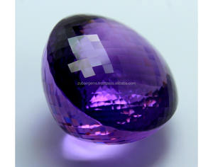 Cabujón de piedras preciosas sueltas naturales de piedra cortada facetada amatista - Product Image 2