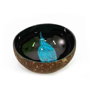 High quality Vietnam handicraft lacquer coconut shell bowl