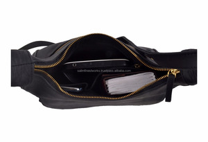 Wholesale Fashion Women's Genuine Leather Shopping Party Office Crossbody Shoulder <b>Messenger</b> Bucket <b>Bag</b> With Front Zipper Pocket - Product Image 6