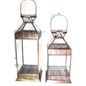 ใหม่ตกแต่งการออกแบบใหม่ Filigree โคมไฟเทียนที่มีแก้ว - Product Image 4