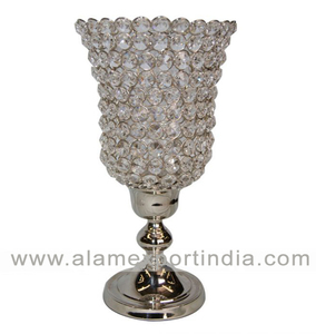 Bougeoir antique en cristal et métal doré Hurricanes Bougeoir scintillant élégance scintillante comme un bougeoir en diamant - Product Image 5