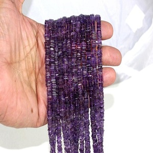 Cuentas Heishi de Amatista Púrpura Natural de 16 Pulgadas de Largo, Forma Cuadrada, Lisas, para la Elaboración de Joyas - Product Image 5