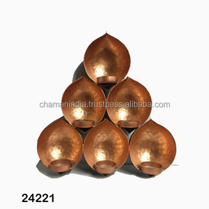Teardrop 6 <b>Cluster</b> Wall Hanging Tealight Holder - Product Image 1