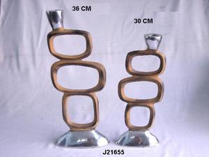 New Arrival Mirror Polished Candle Holder Made in Cast Aluminium With Terracotta Finish Home Decoration in Wholesale Price - Product Image 2