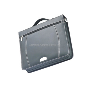 Latest Trendy Items Leather <b>File</b> <b>Folder</b> In Briefcase Pattern With Handle - Product Image 1