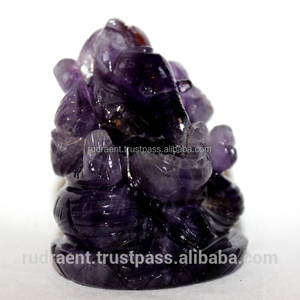 Statue en pierre d'améthyste naturelle, Statue de seigneur Ganesha de qualité supérieure, 1 pièce - Product Image 2