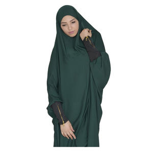 Jilbab une pièce de haute qualité au meilleur prix à la tête, manches zippées, robe pour femme musulmane, jilbab abaya - Product Image 1
