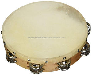 Wooden Tambourine With Metal Jingles Mini Handmade Musical Instrument For Party And Baby Use Mini <b>Hand</b> Tambourine handmade - Product Image 5