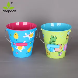 2.5 Liters embossed metal Easter bucket