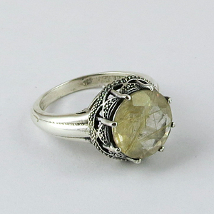 Belle bague ronde en argent Sterling 925, bijoux en argent Sterling 925, bijoux en argent indien - Product Image 2