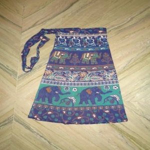 Verano mujer moda algodón elefante impreso color sólido abrigo faldas largas proveedor al por mayor de La India - Product Image 2