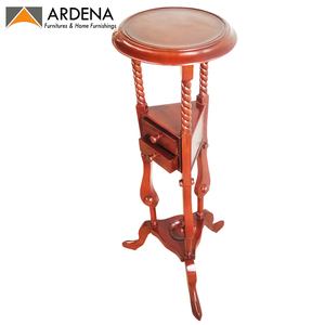 Unique Côté Hall Lampe De Table Décor À La Maison Meubles Antique Bois Brun Acajou Européen En Bois Massif Salon Meubles Sculptés À La Main - Product Image 5