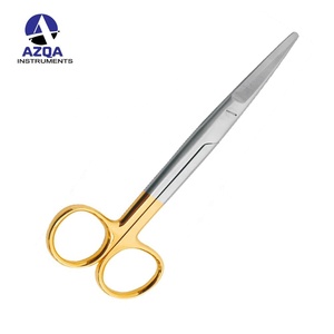 Ciseaux Mayo droits plaqués or 5.5 "Instruments chirurgicaux émoussés en acier inoxydable pour usage médical et hospitalier - Product Image 3