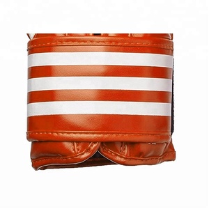 Boxe éléments de boxe 100% cuir véritable à rayures blanches, nouveau, Orange, rayures blanches, guantes, Muay thaï, poinçonnage, MMA - Product Image 5