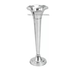 Brillant Poli Très Grand Fleur Vase En Aluminium En Métal Pour La Maison Bureau Salon Table À Manger De Luxe Vase Décoratif - Product Image 1