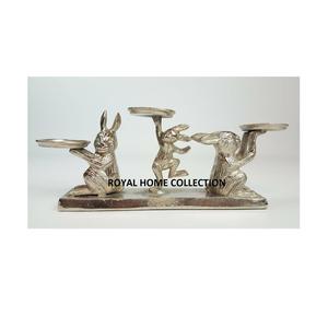 Nouvelle Arrivée Dernière Conception Bougeoir Salon Table Décoratif En Aluminium Lapin Bougeoir Au Meilleur Prix - Product Image 3