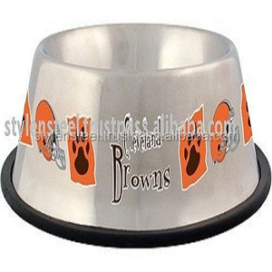 Bol à salade simple couche Bassin d'assaisonnement Bol à mélanger pour soupe profonde Bol pour chien en acier inoxydable imprimé antidérapant - Product Image 2