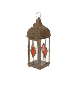 Colecciones de Arte de la India de Alta Calidad, Linterna de Vidrio y Latón Hecha a Mano, Color y Tamaño Personalizables para el Hogar, Oficina, Bodas, Navidad - Product Image 1