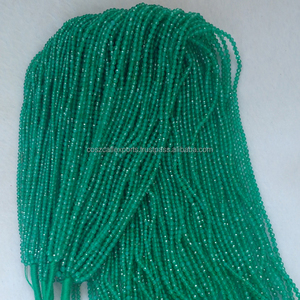 Cuentas de piedras preciosas de bola redonda lisa de Calcedonia de ónix verde de primera calidad certificadas por terceros hechas en la India - Product Image 5