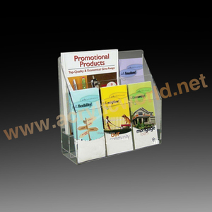 Présentoir de magazines personnalisé en acrylique transparent à 3 niveaux présentoirs de brochures présentoir de brochures - Product Image 1