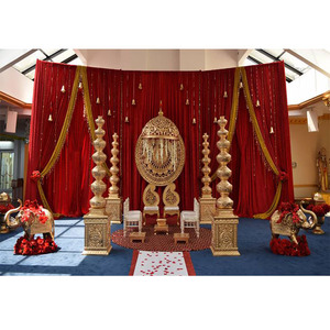 Indian Wedding Choris Mandap <b>Set</b> Trending Fiber Indian Wedding Mandap Decor Hindu Wedding Ganesha Theme Mandap <b>Decoration</b> USA - Product Image 1