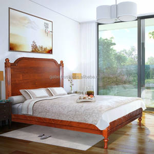 Classique Louis Antique Design pliant et gonflable en bois de teck lit fait à la main meubles de maison solides pour King & Queen Size - Product Image 1