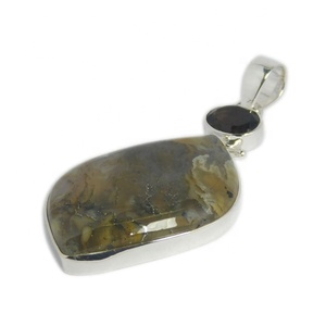 Elegante colgante de piedras preciosas de ágata, Plata de Ley 925, estilo Vintage, joyería fina chapada en rodio para mujeres y niñas, regalo para ella - Product Image 1