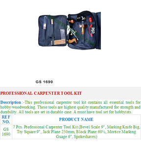 Kit d'outils de charpentier professionnel GS 1690 outils de réparation de bijoux - Product Image 2