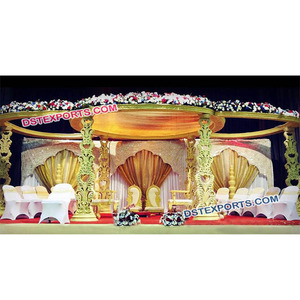 Impresionante Mandap de Madera para Bodas Indias, Conjunto de Mandaps de Madera para Bodas, Fabricante de Mandaps de Madera Tallada para Bodas en Australia, Decoración para Eventos - Product Image 1