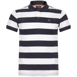 Piqué de algodón a rayas bordado personalizado para camiseta de alta calidad de punto de talla grande patrón de logotipo lavado biológico lavado - Product Image 3