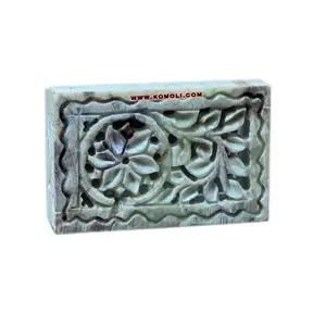 Handmade stone carving stone jewellery box