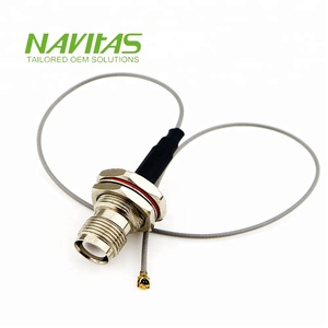 Câble d'extension d'antenne étanche pour montage sur panneau, avec connecteur RF traversant et câble micro-coaxial - Product Image 5