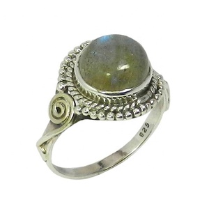 Handmade 925 Sterling Silver <b>Labradorite</b> Gemstone Vintage <b>Ring</b> Fashion Jewelry Eternity Vermeil Party Unisex <b>Rings</b> - Product Image 1