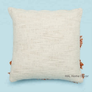 Boho <b>tufted</b> Pillow, Multi color shaggy <b>cushion</b>, stylish decorative <b>Cushion</b> <b>Cover</b> wholesale - Product Image 3