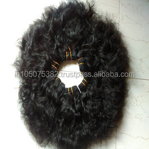 Extensiones de cabello humano sin procesar Remy ondulado indio con precio de fábrica directo de la India - Product Image 1