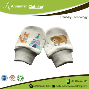 Mitaines en coton biologique personnalisées, vente en gros, pour bébés - Product Image 2