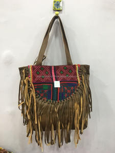 Nueva moda PU cuero mujer bolso de hombro flecos bolso bordado al por mayor 2018 - Product Image 2