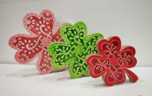 ดอกไม้ไม้พร้อมฐานสำหรับตกแต่งปาร์ตี้ฤดูร้อน/ตกแต่งบ้าน - Product Image 2