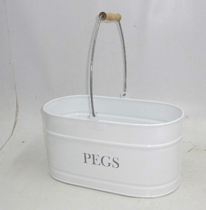 Piquets métalliques décoratifs de forme ovale, boîtes et récipients en étain de poudre de haute qualité avec poignée - Product Image 1