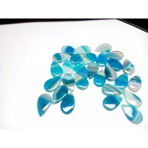 M.Y.GEMS หินอาเกตสีฟ้าธรรมชาติ ย้อมสีธรรมชาติ รูปทรงลูกแพร์ ขนาด 25x15 มม. น้ำหนัก 14.65 กะรัต สีรุ้ง ราคาขายส่ง - Product Image 6