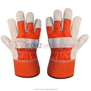 Gants de travail en cuir fendu de qualité supérieure, résistants à la chaleur, antidérapants, durables et respirants, 10 pouces - Product Image 3
