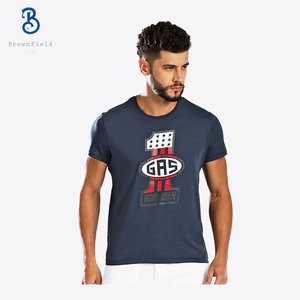 T-shirt manches courtes pour homme, coupe Slim et de haute qualité, en coton, imprimé personnalisé, produit de Football, idéal pour la course à pied - Product Image 2