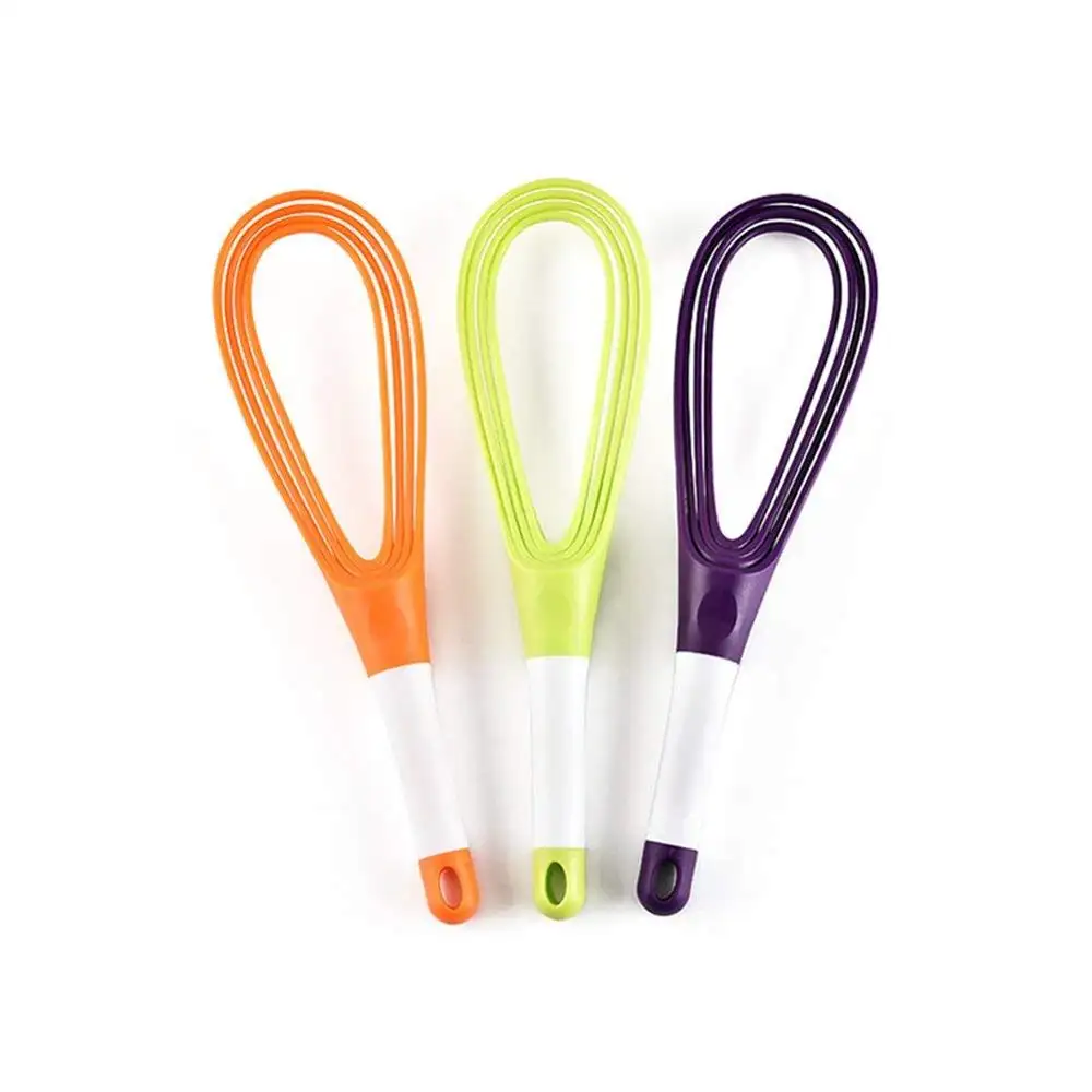 Novo Design 2 em 1 Batedor de Ovos Colorido Manual Whisk para Panelas e Utensílios