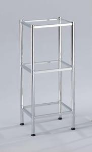 Estante de Almacenamiento de Vidrio de 5 Niveles con Forma Cuadrada y Tubo de Metal con Calefactor para Uso en Hoteles - Product Image 5