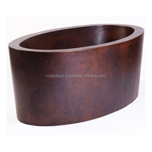 Baignoire spa autoportante en cuivre antique MX222 Bain à remous de luxe avec accessoire de vidange pour le trempage - Product Image 1